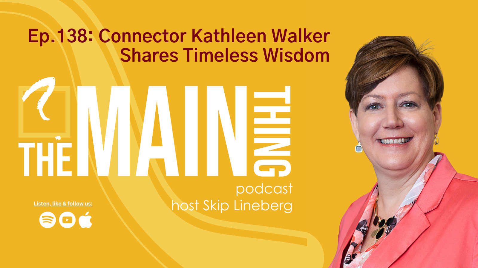 Cover art with photo of Kathleen Walker podcast guest
